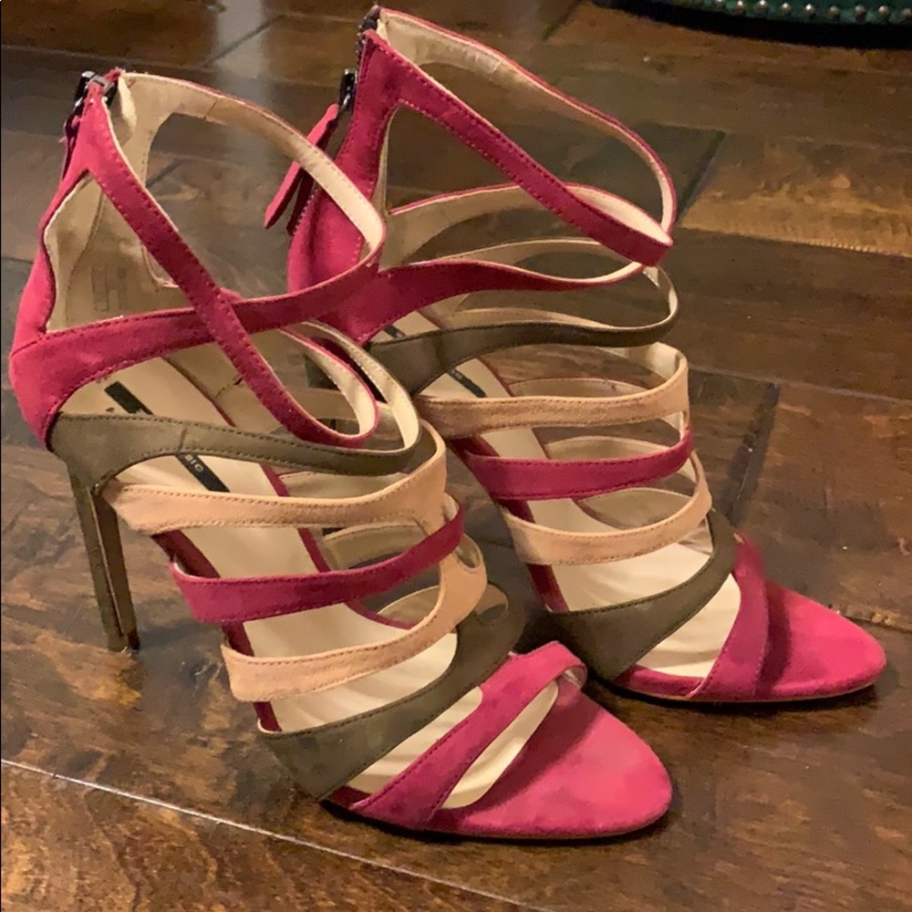 Zara Multicolor strappy heels